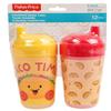 Cudlie Fisher Price Unisex Baby 10 Oz 2 Pack Insulated Sippy Cups with Taco Time Print view 2