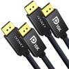 IVANKY 80Gbps Displayport Cable, [6.6ft, 2-Pack], 16K DP 2.1 Cable [16K@60Hz, 8K@120Hz, 4K@240Hz], Support HDR10, HDCP, 3D, DSC 1.2a, for Gaming Monitor, TV, Graphics, [6.6ft, 2-Pack] view 1