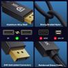 IVANKY 80Gbps Displayport Cable, [6.6ft, 2-Pack], 16K DP 2.1 Cable [16K@60Hz, 8K@120Hz, 4K@240Hz], Support HDR10, HDCP, 3D, DSC 1.2a, for Gaming Monitor, TV, Graphics, [6.6ft, 2-Pack] view 4