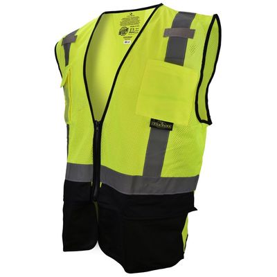 SV75B-2 Black Bottom Self-Extinguishing Surveyor Vest