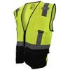 SV75B-2 Black Bottom Self-Extinguishing Surveyor Vest view 1