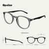 OPULIZE MET Blue Light Blocking Reading Glasses for Women Men, Slim Round Frame with Scratch Resistant and Spring Hinges, Computer Glasses with Anti-Reflective, Grey +2 (Pack of 1) view 2