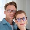 OPULIZE MET Blue Light Blocking Reading Glasses for Women Men, Slim Round Frame with Scratch Resistant and Spring Hinges, Computer Glasses with Anti-Reflective, Grey +2 (Pack of 1) view 3