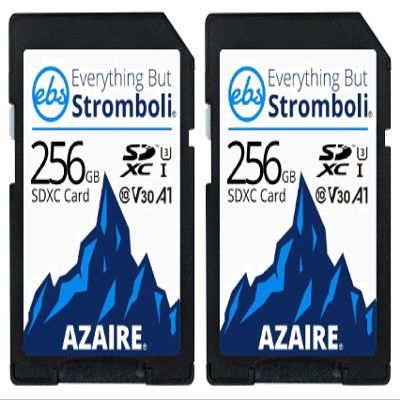Everything But Stromboli 256GB SD Card (2 Pack) Speed Class 10 UHS-1 U3 V30 256G SDXC Memory Cards Multipack for Compatible Camera, Laptop, Video Cam