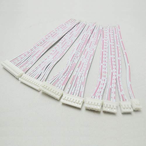 Davitu Electrical Equipments Supplies - 20Pcs PH 2.0mm 2/3/3/4/5/6/7/8/10P Plug Cable 10cm Length Female Connector Single-headed Red White Wire - (Color: 4P)