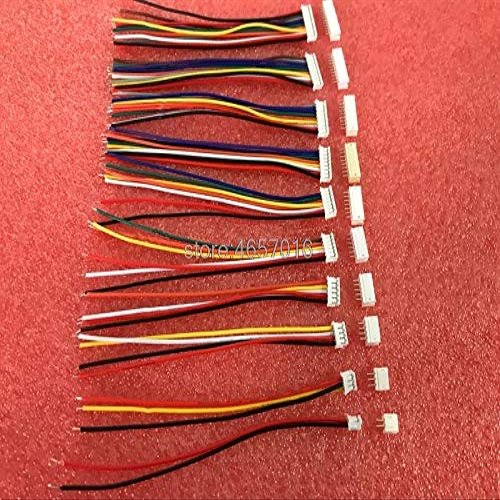 Davitu Electrical Equipments Supplies - 10 SETS Mini Micro ZH 1.5 2/3/4/5/6/7/8/9/10 Pin JST Connector with 100mm length Wires Cables - (Color: 10 Sets 10P)