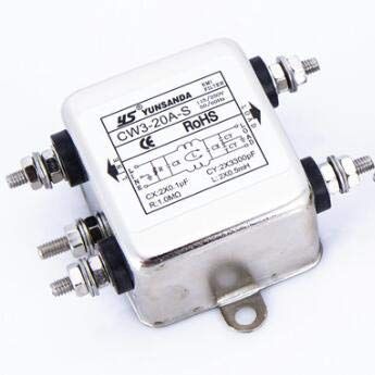 Davitu Electrical Equipments Supplies - 1pc 10A AC Power Single Phase EMI Filter CW3-10A-S Connector CW3-20A-S - (Color: CW3-20A-S)