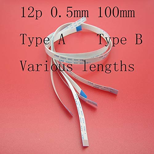 Davitu Electrical Equipments Supplies - 10PCS FFC FPC flat flexible cable 12P / pitch 0.5mm / length 100/150 /170/200 /300/350/400/mm.Type A Type B - (Pins: 12P 0.5mm 300mm B)