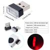 Febrytold 4Pcs Red USB Car Interior Atmosphere Lamps, Universal Mini Led USB Lights for Car Decoration, Lighting view 3