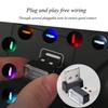 Febrytold 4Pcs Red USB Car Interior Atmosphere Lamps, Universal Mini Led USB Lights for Car Decoration, Lighting view 4