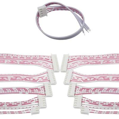 Davitu Electrical Equipments Supplies - 10Pcs 20cm 2P 3P 4P 5P 6P 7P 8P 9P 10P 11P 12P Single XH2.54 Header AWG26 Red White Wire Cable - (Pins: 9P)