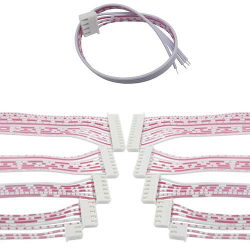 Davitu Electrical Equipments Supplies - 10Pcs 20cm 2P 3P 4P 5P 6P 7P 8P 9P 10P 11P 12P Single XH2.54 Header AWG26 Red White Wire Cable - (Pins: 9P)