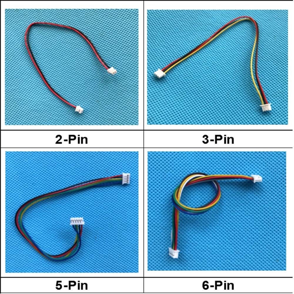 Davitu Electrical Equipments Supplies - 10pcs JST 1.25 1.25mm Double End Male and Male Connector 2P 3P 4P 5P 6P 7P 8P 9P 10P JST Cable - (Color: 4 Pin)