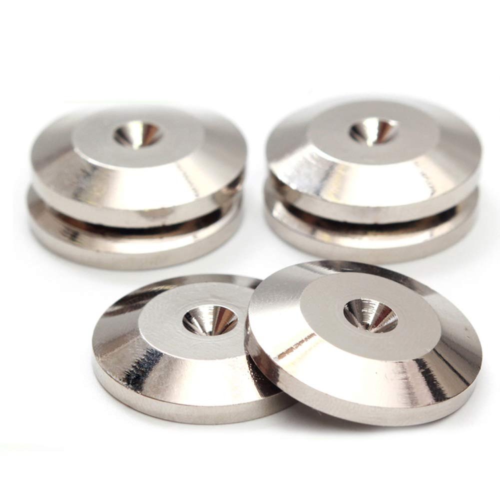 Chiloskit 25mm/ 1" Speaker Spike Pads Shoes Feet - Set of 4pcs (Sliver)