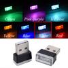 Febrytold 4Pcs White USB Car Interior Atmosphere Lamps, Universal Mini Led USB Lights for Car Decoration, Lighting view 2