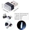 Febrytold 4Pcs White USB Car Interior Atmosphere Lamps, Universal Mini Led USB Lights for Car Decoration, Lighting view 3