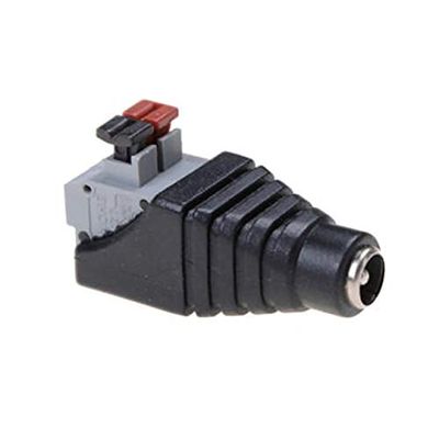 Davitu Electrical Equipments Supplies - LED Strips Security Camera Terminal Plug Connector Insulated Lighting Male Female For CCTV Wire Pressed DC Power Jack Adapter - (Color: Female Connector)