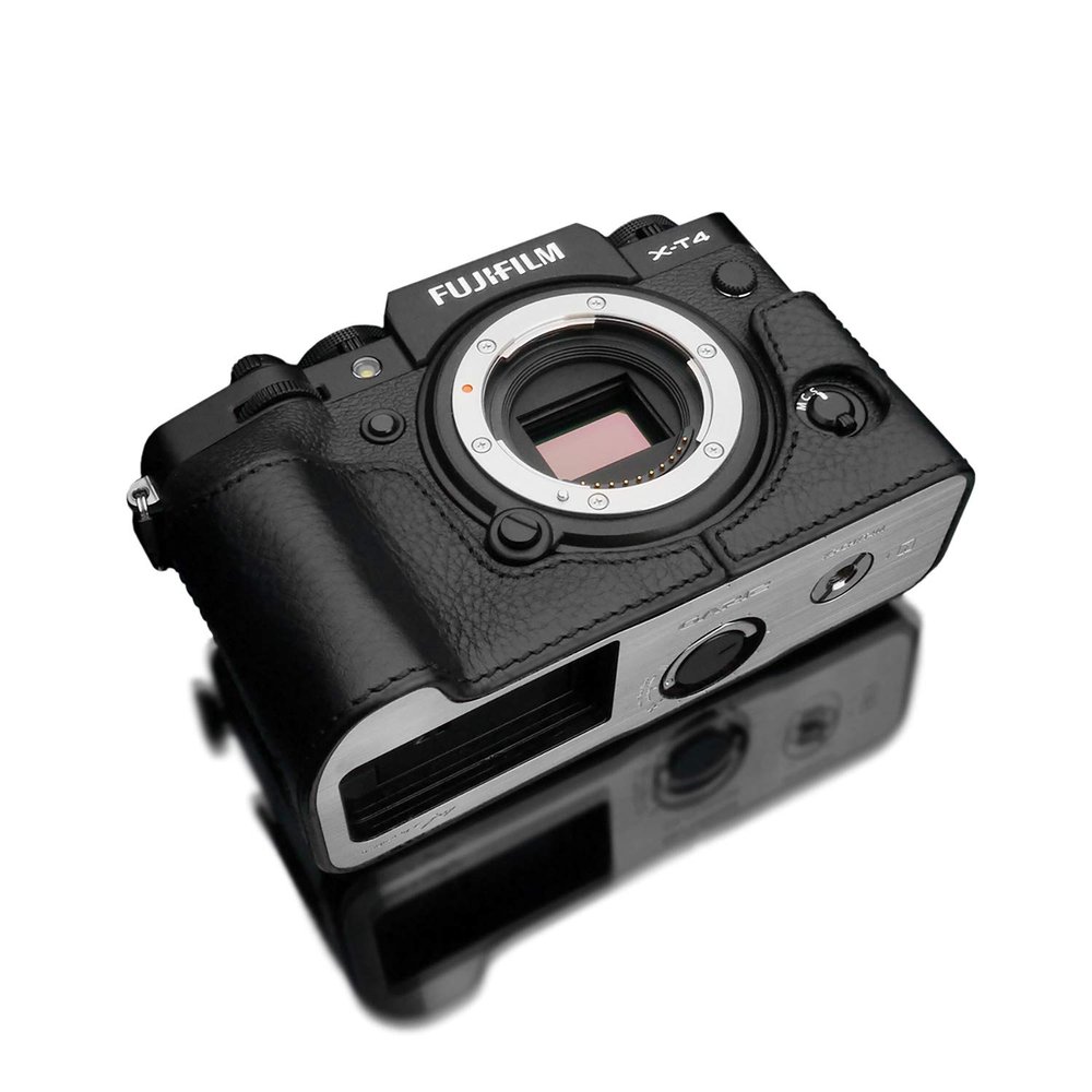 Gariz XS-CHXT4BK Genuine Leather Camera Case for FUJIFILM X-T4, Black