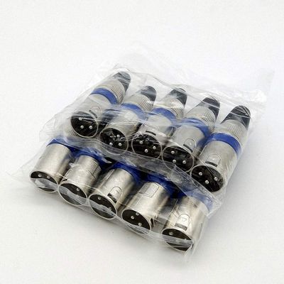 10pcs 3Pin XLR Connector Male Connector Microphone Connector MIC Adapter