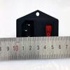 10A/250V 3pin AC Power Socket with Power Rocker Switch and Fuse Shell view 3