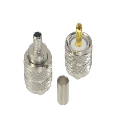 10pcs Connector UHF PL259 Male Plug Crimp RG8X RG-8X LMR240 Cable Straight