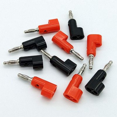 10pcs Gun Type 4mm Banana Plug Screw Fix Stackable Banana Connector Plug