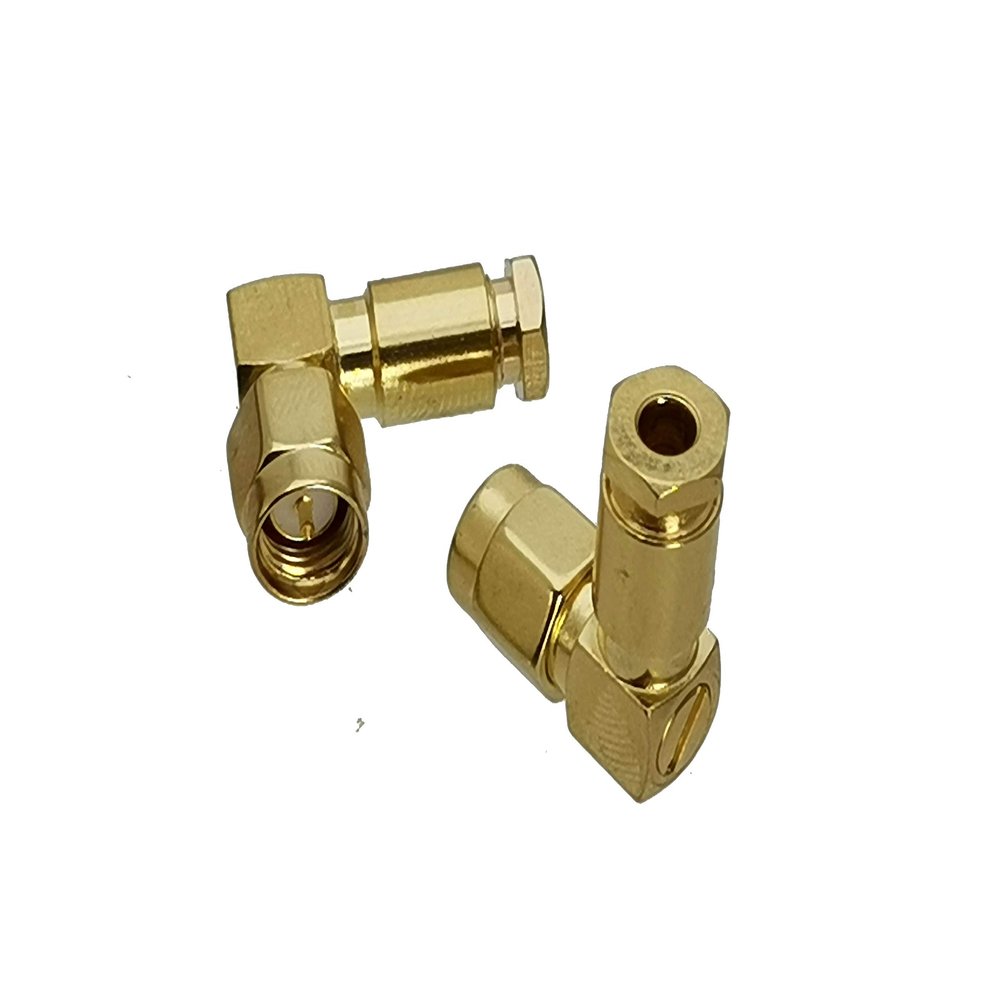 10PCS Connector SMA Male Plug Right Angle clamp RG316 RG174 LMR100 Cable