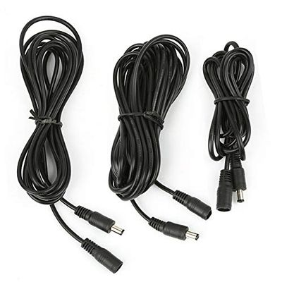 Davitu Electrical Equipments Supplies - 1M 2M 3M 5M 10M DC Power Extension Cable 5.5 x 2.1mm Female to Male Plug Cable Adapter Connector for Camera CCTV LED Monitor - (Color: With Box, Package: 5m)