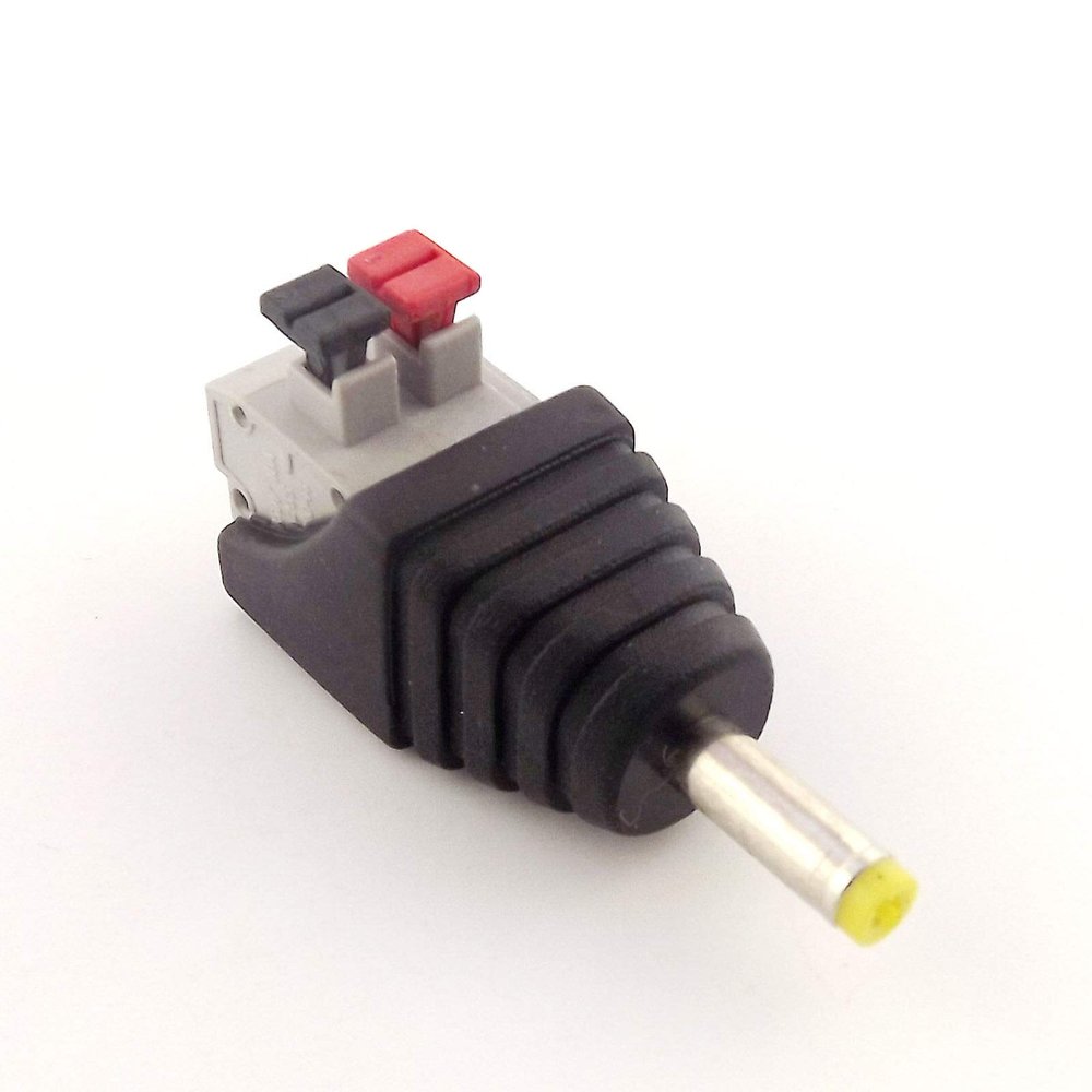 Connector and Terminal, DC 5.5mm x 2.1mm 2.1 Male CCTV LED DC Power Plug Camera Balun Adapter Connector