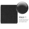 kwmobile Origami Case Compatible with Kobo Libra H2O - Slim Fabric Cover - Dark Grey view 3