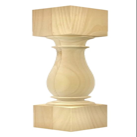 Highland Manor Wood Products French Island Leg - 34 1/2" Tall x 3 1/2" Wide - Unfinished Wooden Leg for Kitchen Islands, Tables or Desks (Pine) (1 Leg)
