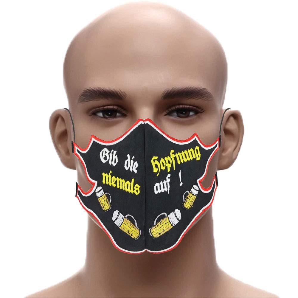 Never put the hoppers on a mask reusable mouth and nose protection. Washable at 60C