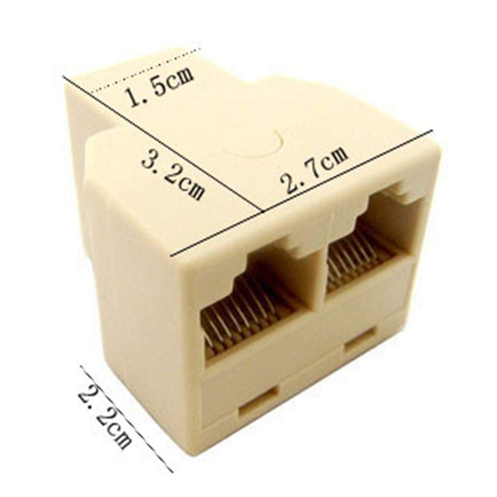 Davitu Electrical Equipments Supplies - High RJ45 Ethernet Cable LAN Port 1 to 2 Socket Splitter RJ45 Splitter Connector CAT5 LAN Ethernet Splitter Adapter 8P8C Network