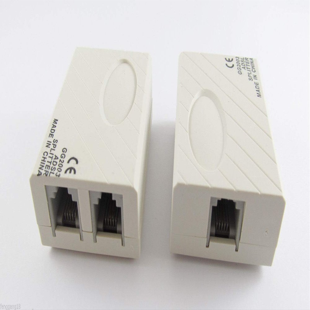 Connector and Terminal, 1pc New ADSL Broadband Modem Telephone Phone Line Splitter Filter RJ11 45