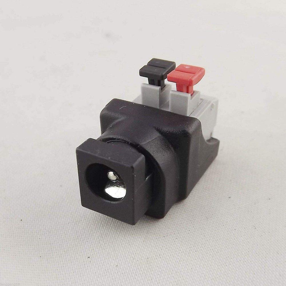 Connector and Terminal 5.5X 2.1mm CCTV DC Power Female Push Type Spring Terminal Quick Connector Camera