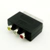 Connector and Terminal 1x SCART Male Plug to 3 RCA Female A/V Adaptor Converter for TV DVD VCR view 1