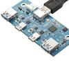 WALLER PAA 3.5 Inch USB-C USB 3.0 HUB 4 Ports Front Panel Floppy Bay Internal 20Pin Bracket view 3