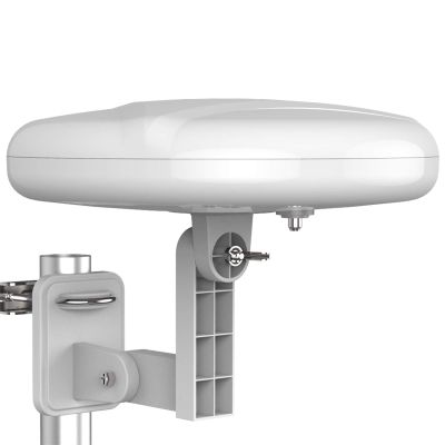 1byone Outdoor TV Antenna 360 Omni-Directional Reception Long 100+ Miles Range Enhance VHF&UHF 4K Ready HDTV Antenna with Added Stability for Outdoor/Attic/RV Use - 39ft RG6 Coax Cable