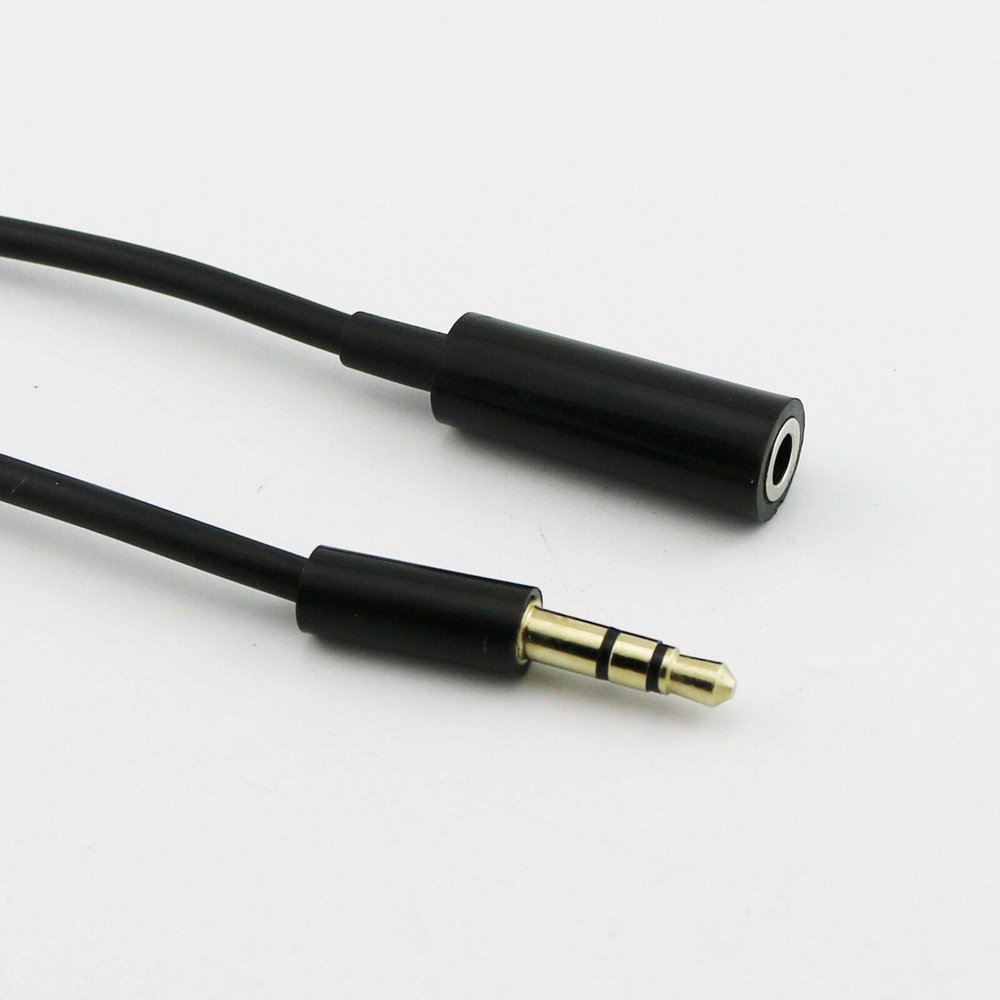 Connector and Terminal 1pc 3.5mm 3 Pole 1/8" TRS Stereo Male to Female Jack Adapter Short Audio Cable