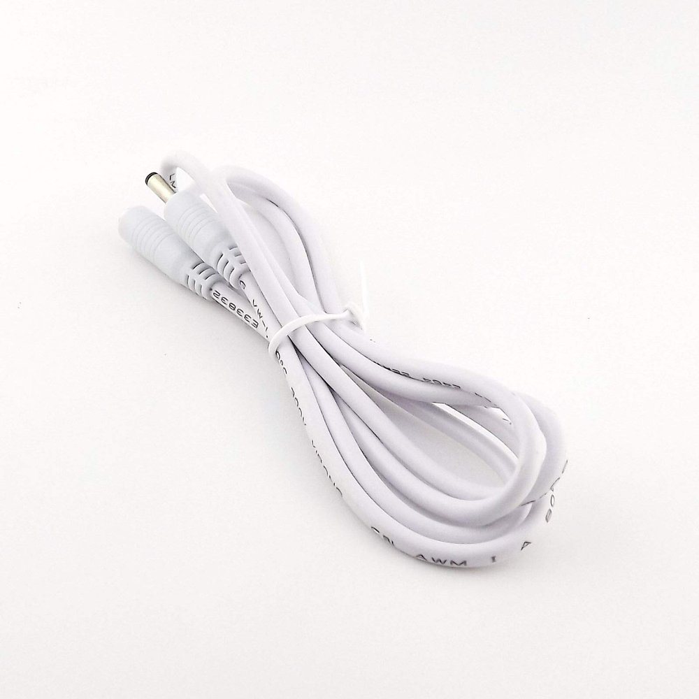 Connector and Terminal 1x CCTV DC Powder 3.5mm x 1.35mm Male to Female Adapter Connector Cable White 1M