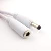 Connector and Terminal 1x CCTV DC Powder 3.5mm x 1.35mm Male to Female Adapter Connector Cable White 1M view 2