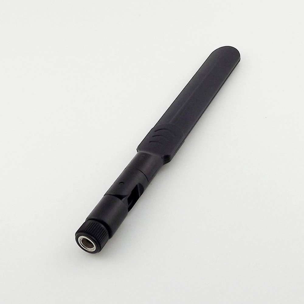 Connector and Terminal 1x Dual-Band Dipole 2.4GHz 5.8GHz Antenna 5DBi RP-SMA Male Jack Connector Black
