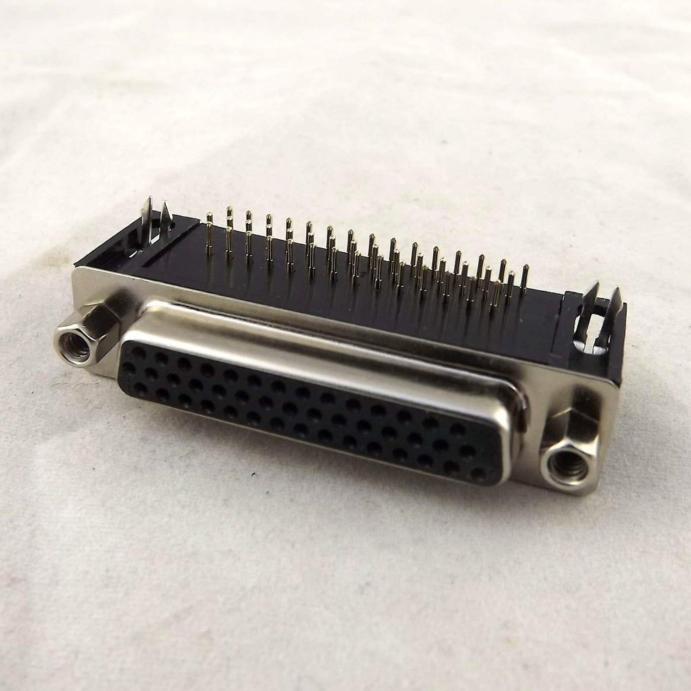 Connector and Terminal 1x D-SUB DB44 44Pin Female 3 Rows Right Angle PCB Solder Cable Connector Adapter