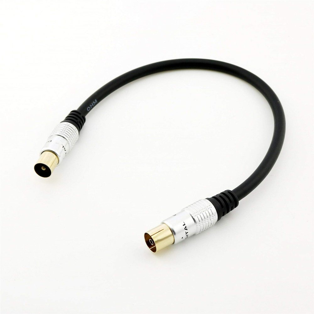 Connector and Terminal 1pcs TV 9.5mm Coax Male to Female Jack Antenna Adapter Connector Cable 1FT/30CM