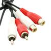 Connector and Terminal 1x 1.5ft Dual RCA Female Jack to 2X RCA Male Plug Audio Video Adapter Cable Cord view 1