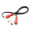 Connector and Terminal 1x 1.5ft Dual RCA Female Jack to 2X RCA Male Plug Audio Video Adapter Cable Cord view 2
