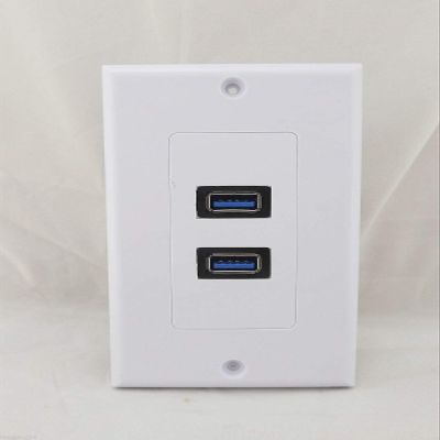 Connector and Terminal 1x Dual Port USB 3.0 Home Wall Charger Outlet Plate Panel Power Supply Socket