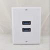 Connector and Terminal 1x Dual Port USB 3.0 Home Wall Charger Outlet Plate Panel Power Supply Socket view 1