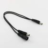 Connector and Terminal 1x CCTV DC Power 5.5 x 2.1mm 1 Male to Female and Male Adapter Y Cable 30cm/1ft