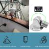Marine VHF Antenna Mount, 316 Stainless Steel Ratchet Antenna Base 180 Degree Adjustable Antenna Bracket for Boats and RV view 2